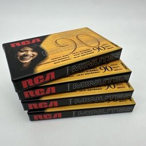 Lot‎ of 4 Factory Sealed RCA 90-Minute Audio Cassette Tapes